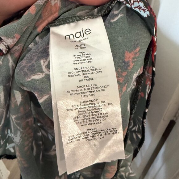 Maje Floral Viscose Maxi Dress – Size 1 - Picture 4 of 5